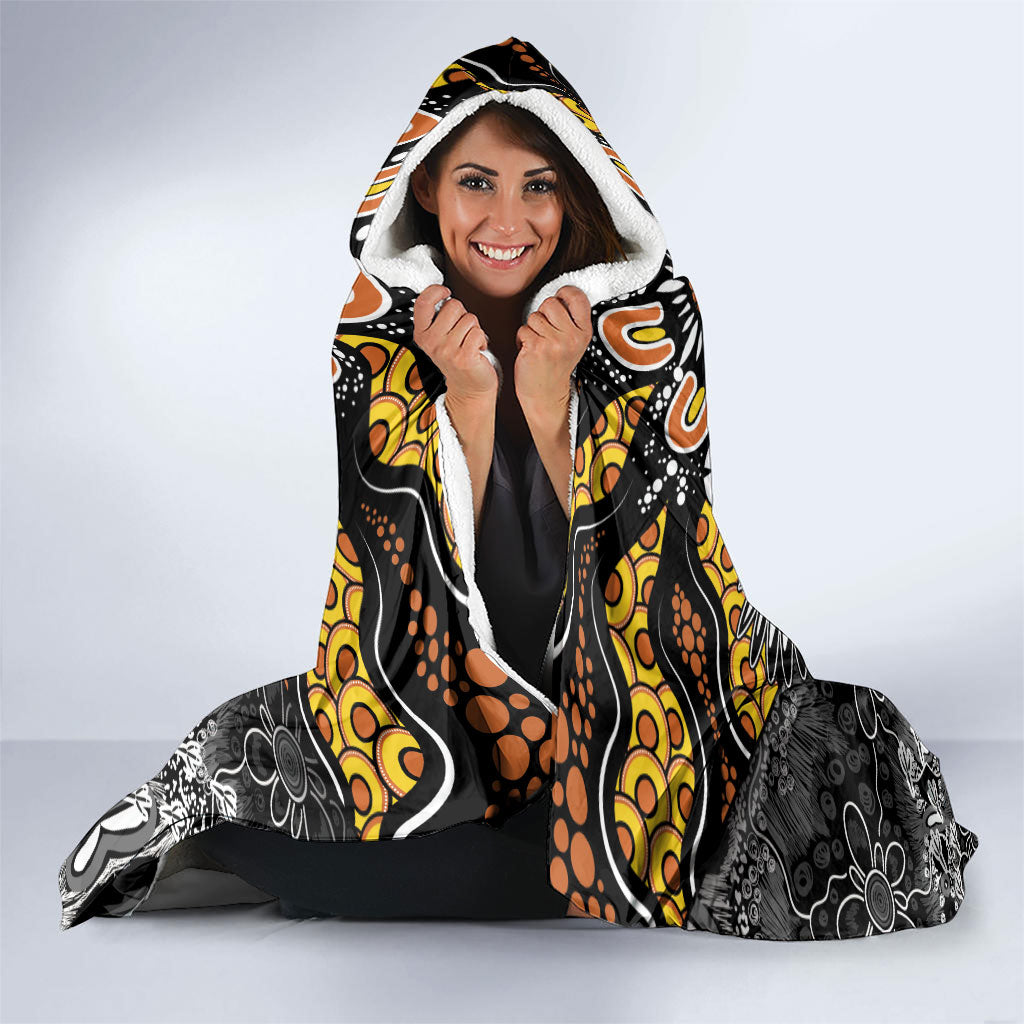 Magpies NAIDOC Week 2026 Hooded Blanket Australian Aboriginal Torres Strait Islander Flag