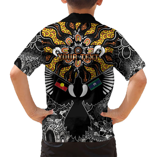 Magpies NAIDOC Week 2026 Personalised Kid Hawaiian Shirt Australian Aboriginal Torres Strait Islander Flag