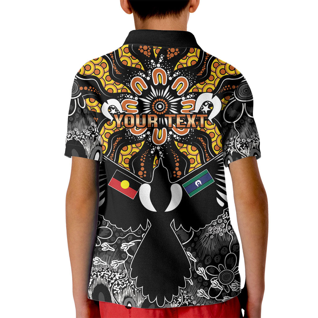 Magpies NAIDOC Week 2026 Personalised Kid Polo Shirt Australian Aboriginal Torres Strait Islander Flag
