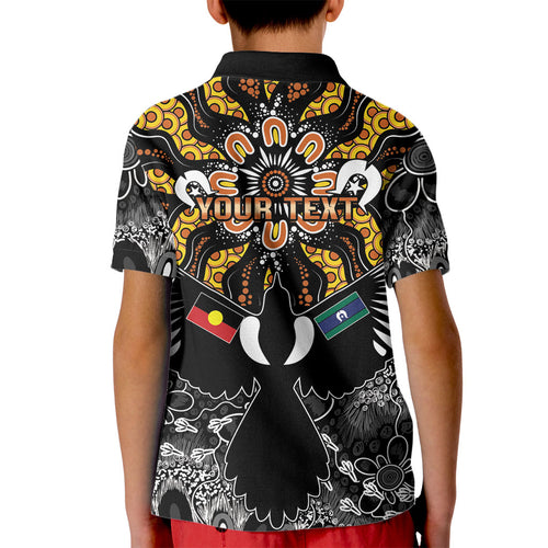 Magpies NAIDOC Week 2026 Personalised Kid Polo Shirt Australian Aboriginal Torres Strait Islander Flag