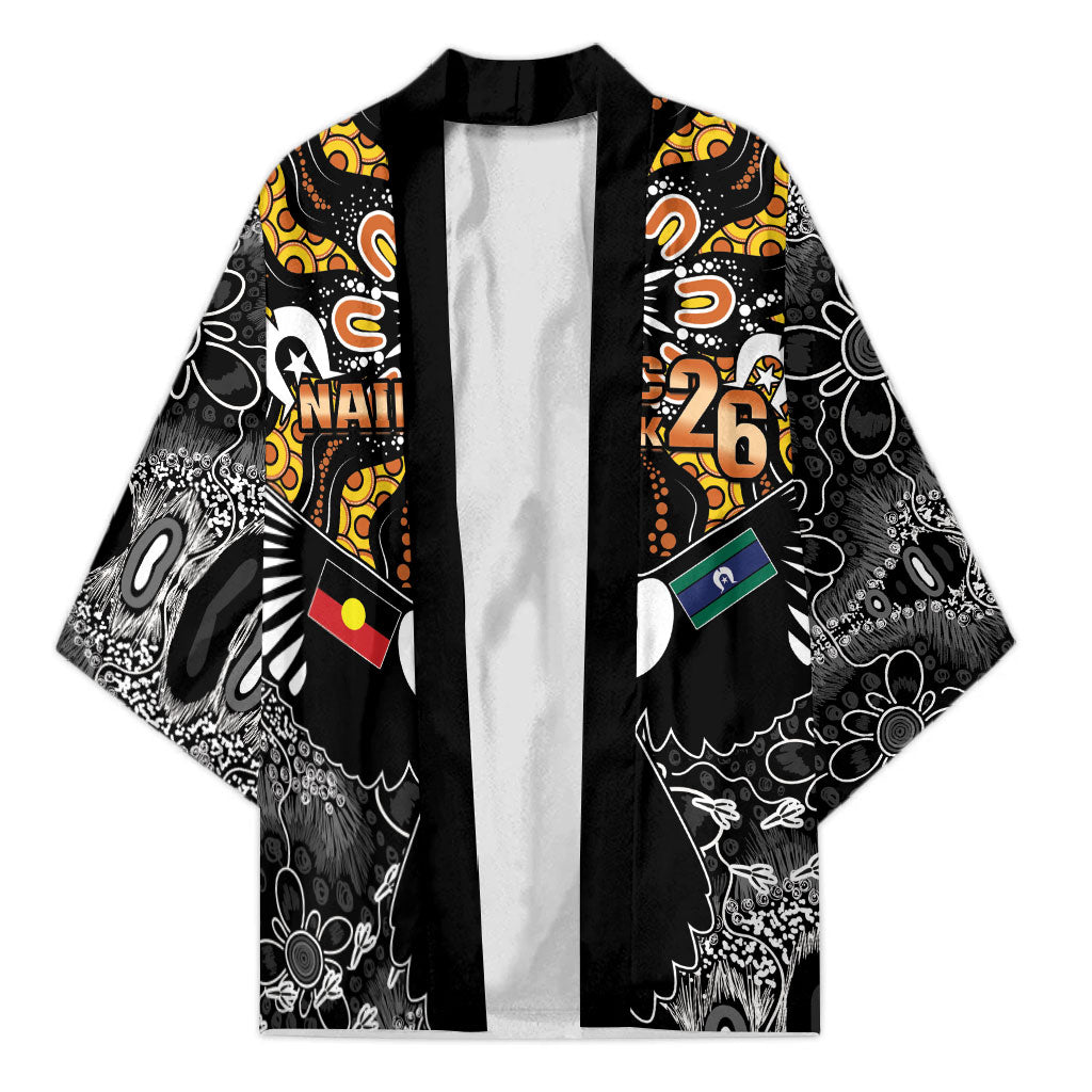 Magpies NAIDOC Week 2026 Personalised Kimono Australian Aboriginal Torres Strait Islander Flag