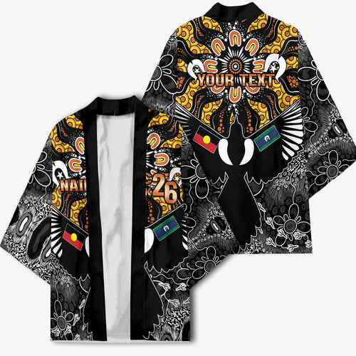 Magpies NAIDOC Week 2026 Personalised Kimono Australian Aboriginal Torres Strait Islander Flag