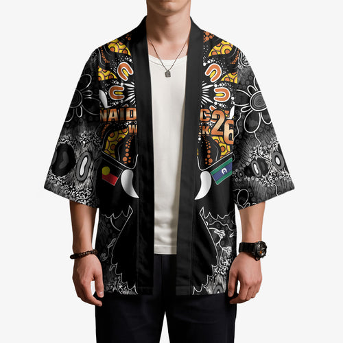 Magpies NAIDOC Week 2026 Personalised Kimono Australian Aboriginal Torres Strait Islander Flag