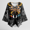 Magpies NAIDOC Week 2026 Personalised Kimono Sleeve Blouse Australian Aboriginal Torres Strait Islander Flag