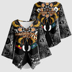 Magpies NAIDOC Week 2026 Personalised Kimono Sleeve Blouse Australian Aboriginal Torres Strait Islander Flag