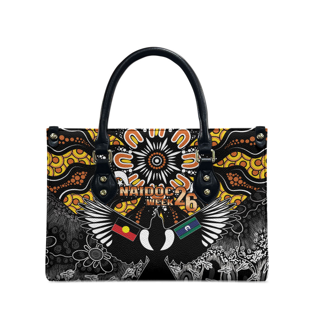 Magpies NAIDOC Week 2026 Leather Bag Australian Aboriginal Torres Strait Islander Flag