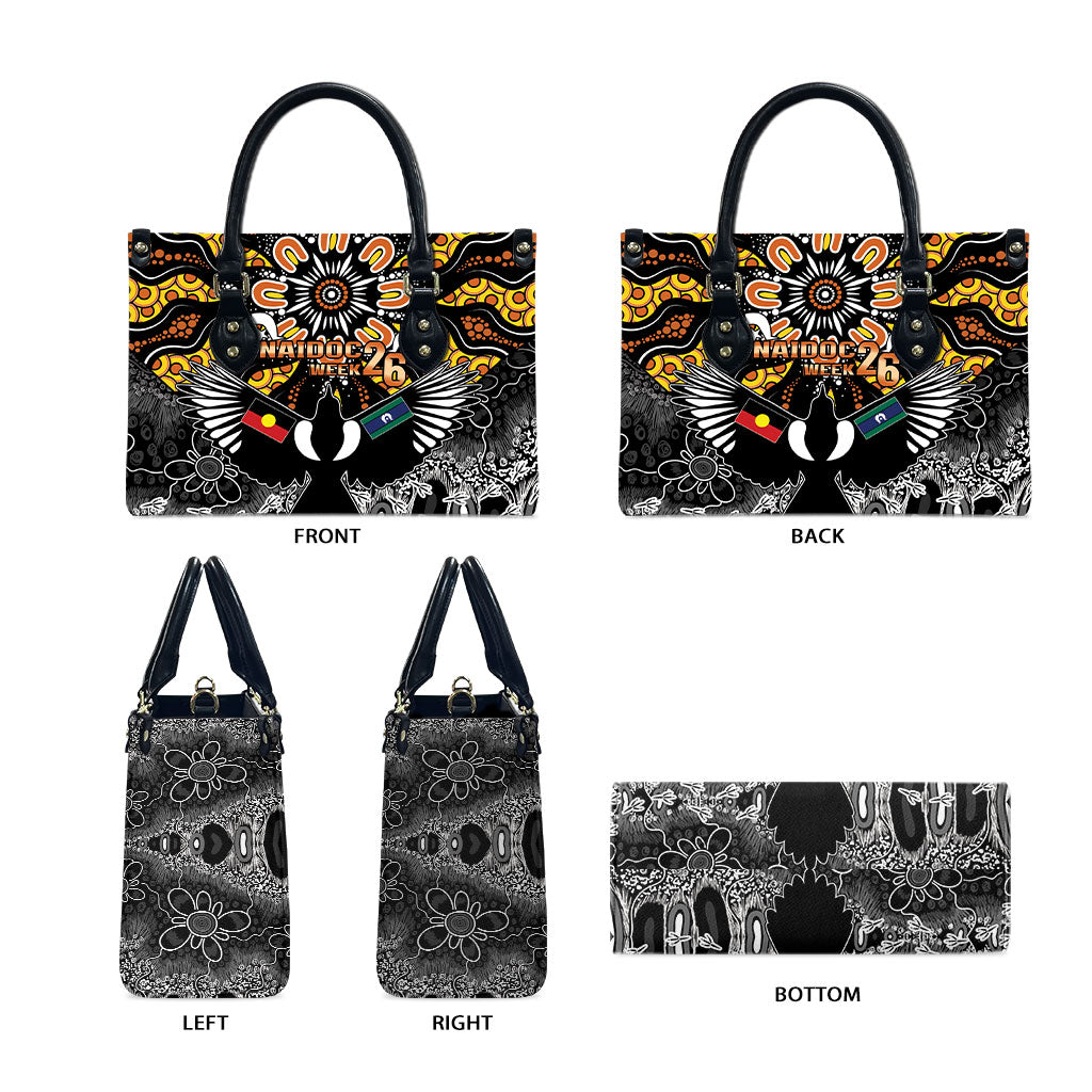 Magpies NAIDOC Week 2026 Leather Bag Australian Aboriginal Torres Strait Islander Flag
