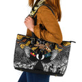 Magpies NAIDOC Week 2026 Leather Tote Bag Australian Aboriginal Torres Strait Islander Flag