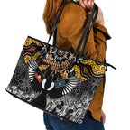 Magpies NAIDOC Week 2026 Leather Tote Bag Australian Aboriginal Torres Strait Islander Flag