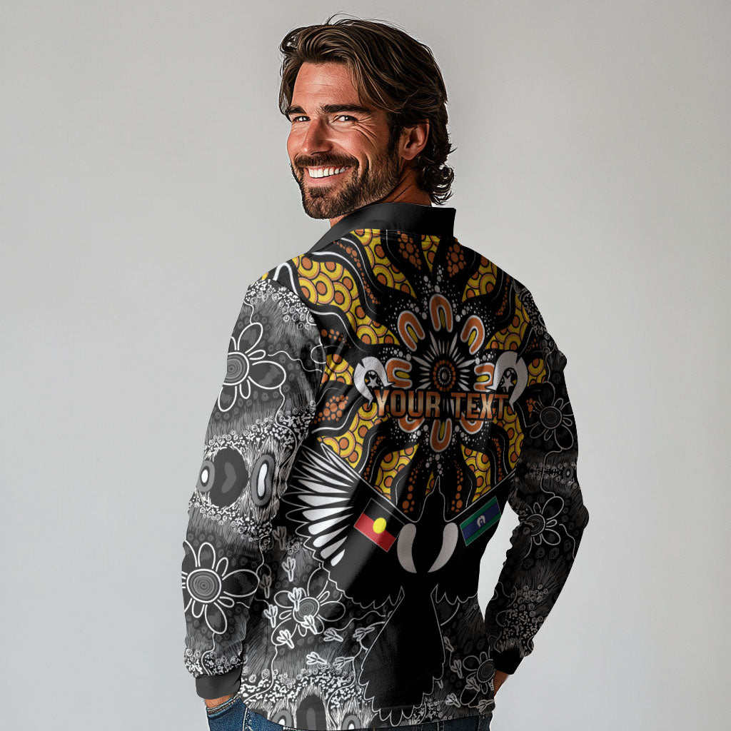 Magpies NAIDOC Week 2026 Personalised Long Sleeve Polo Shirt Australian Aboriginal Torres Strait Islander Flag