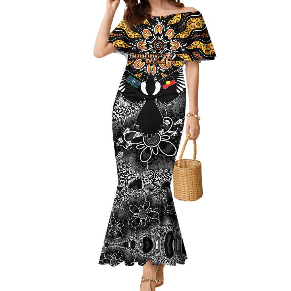 Magpies NAIDOC Week 2026 Personalised Mermaid Dress Australian Aboriginal Torres Strait Islander Flag