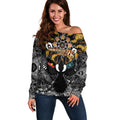 Magpies NAIDOC Week 2026 Personalised Off Shoulder Sweater Australian Aboriginal Torres Strait Islander Flag
