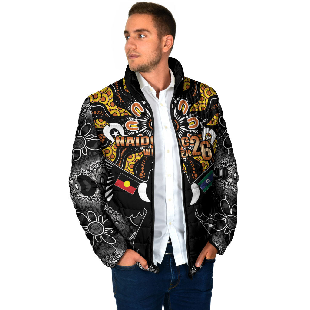 Magpies NAIDOC Week 2026 Personalised Padded Jacket Australian Aboriginal Torres Strait Islander Flag