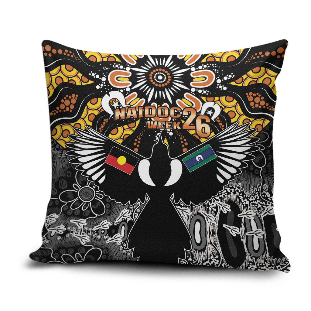 Magpies NAIDOC Week 2026 Pillow Cover Australian Aboriginal Torres Strait Islander Flag