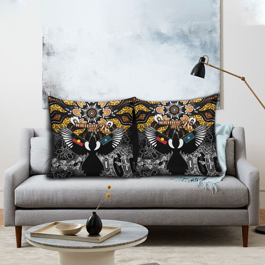 Magpies NAIDOC Week 2026 Pillow Cover Australian Aboriginal Torres Strait Islander Flag