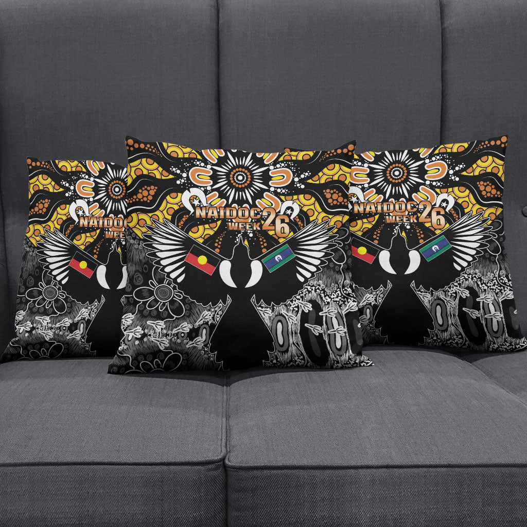 Magpies NAIDOC Week 2026 Pillow Cover Australian Aboriginal Torres Strait Islander Flag