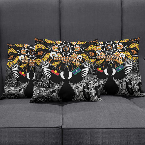 Magpies NAIDOC Week 2026 Pillow Cover Australian Aboriginal Torres Strait Islander Flag
