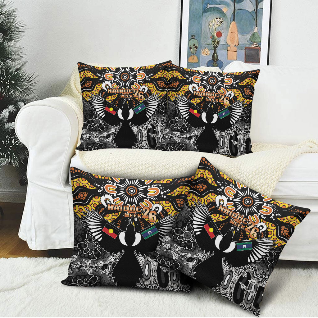 Magpies NAIDOC Week 2026 Pillow Cover Australian Aboriginal Torres Strait Islander Flag