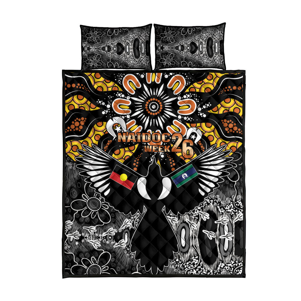 Magpies NAIDOC Week 2026 Quilt Bed Set Australian Aboriginal Torres Strait Islander Flag
