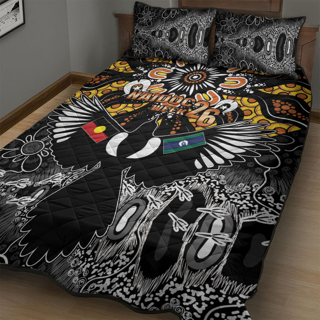 Magpies NAIDOC Week 2026 Quilt Bed Set Australian Aboriginal Torres Strait Islander Flag