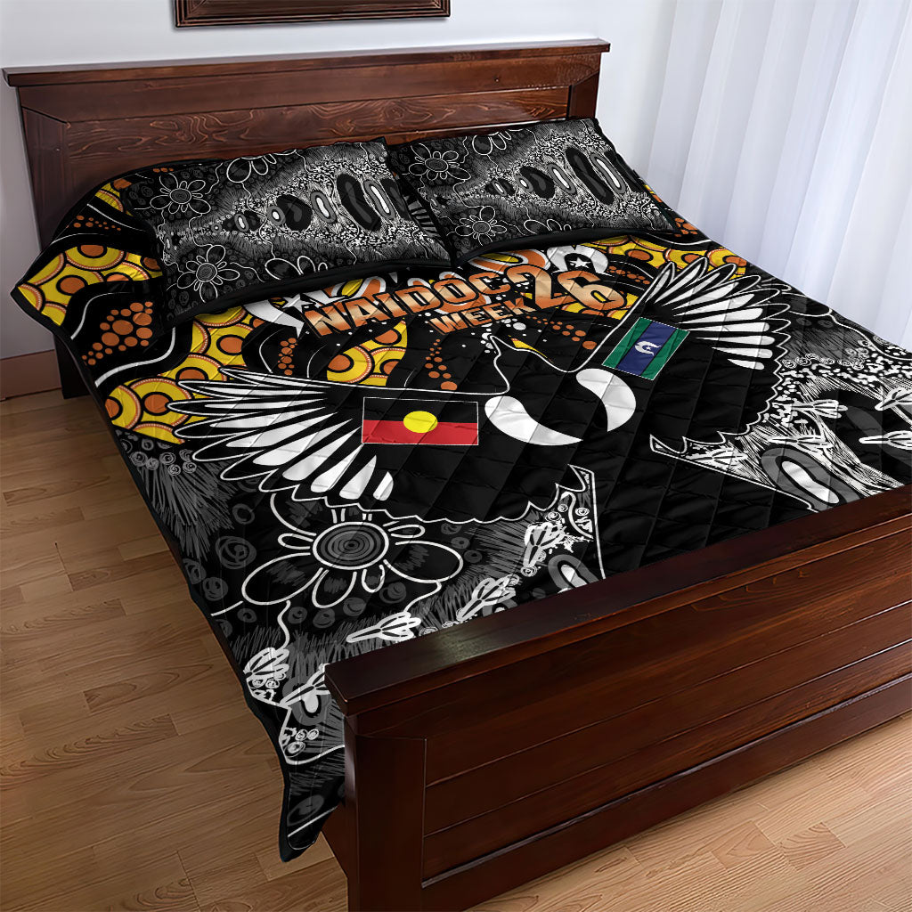 Magpies NAIDOC Week 2026 Quilt Bed Set Australian Aboriginal Torres Strait Islander Flag