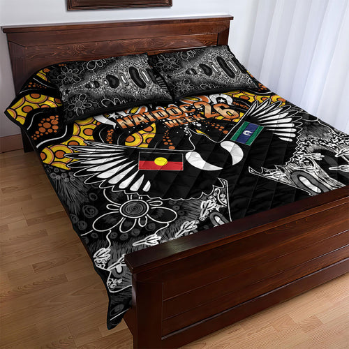 Magpies NAIDOC Week 2026 Quilt Bed Set Australian Aboriginal Torres Strait Islander Flag