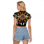 Magpies NAIDOC Week 2026 Personalised Raglan Cropped T Shirt Australian Aboriginal Torres Strait Islander Flag