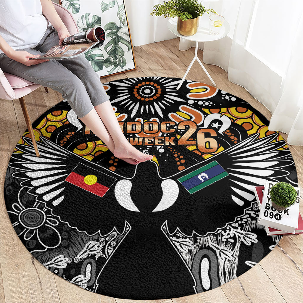 Magpies NAIDOC Week 2026 Round Carpet Australian Aboriginal Torres Strait Islander Flag
