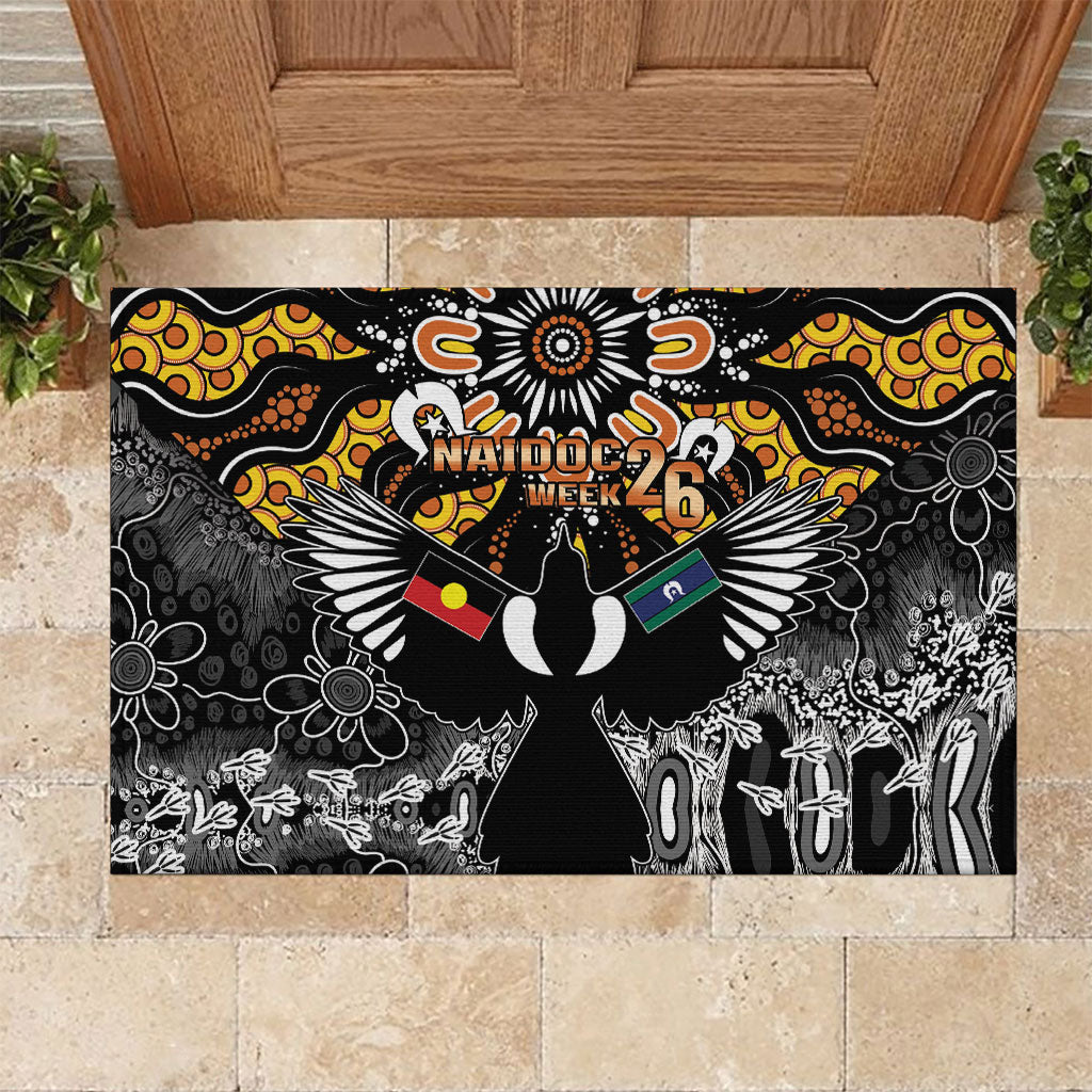 Magpies NAIDOC Week 2026 Rubber Doormat Australian Aboriginal Torres Strait Islander Flag