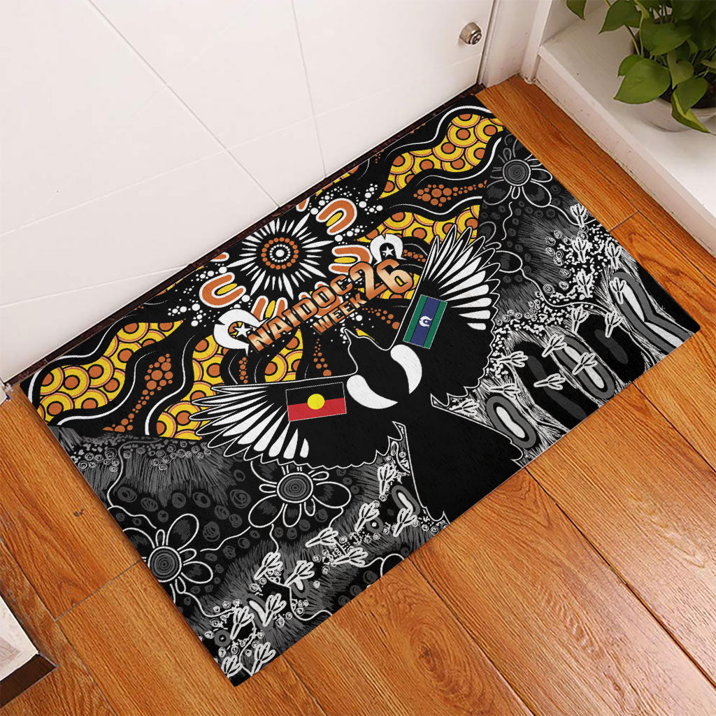 Magpies NAIDOC Week 2026 Rubber Doormat Australian Aboriginal Torres Strait Islander Flag