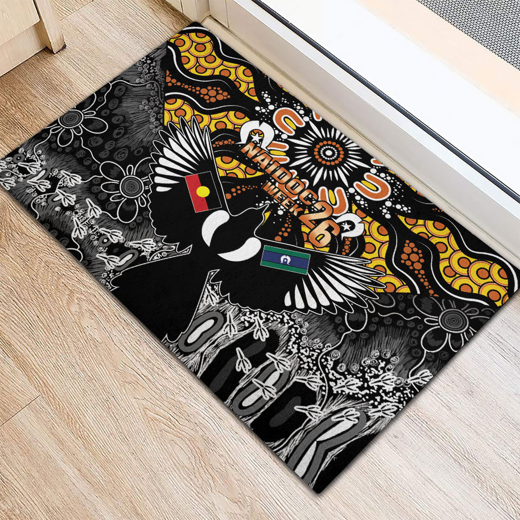 Magpies NAIDOC Week 2026 Rubber Doormat Australian Aboriginal Torres Strait Islander Flag