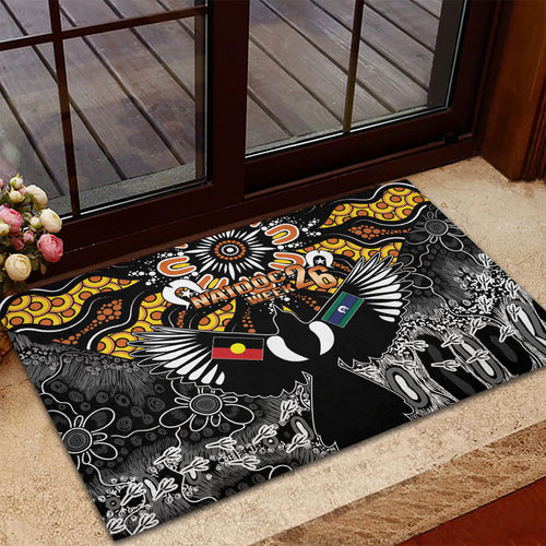 Magpies NAIDOC Week 2026 Rubber Doormat Australian Aboriginal Torres Strait Islander Flag