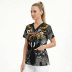 Magpies NAIDOC Week 2026 Personalised Scrub Top Australian Aboriginal Torres Strait Islander Flag