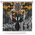 Magpies NAIDOC Week 2026 Shower Curtain Australian Aboriginal Torres Strait Islander Flag