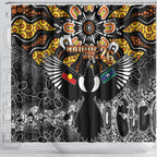 Magpies NAIDOC Week 2026 Shower Curtain Australian Aboriginal Torres Strait Islander Flag
