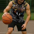 Magpies NAIDOC Week 2026 Personalised Sleeveless Hoodie Australian Aboriginal Torres Strait Islander Flag