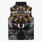 Magpies NAIDOC Week 2026 Personalised Sleeveless Puffer Jacket Australian Aboriginal Torres Strait Islander Flag