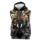 Magpies NAIDOC Week 2026 Personalised Sleeveless Zip Hoodie Australian Aboriginal Torres Strait Islander Flag