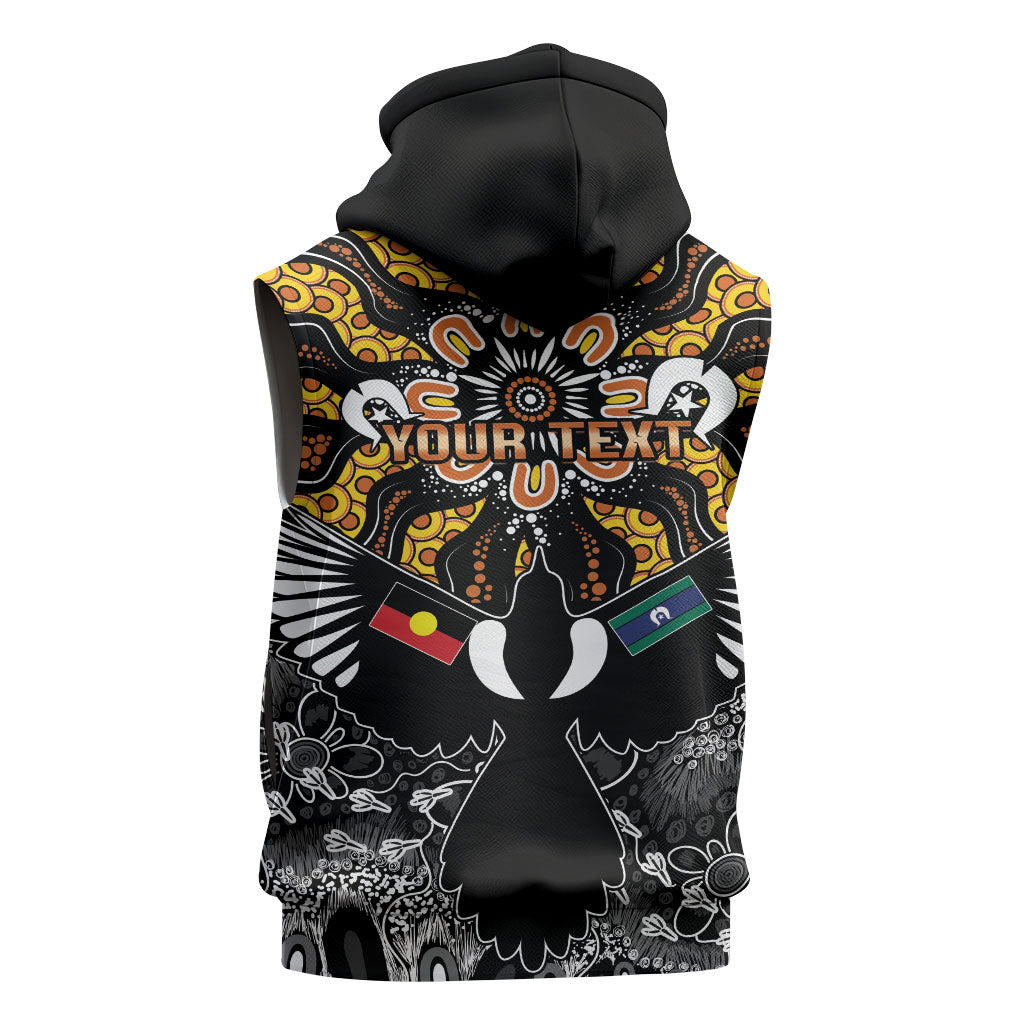 Magpies NAIDOC Week 2026 Personalised Sleeveless Zip Hoodie Australian Aboriginal Torres Strait Islander Flag