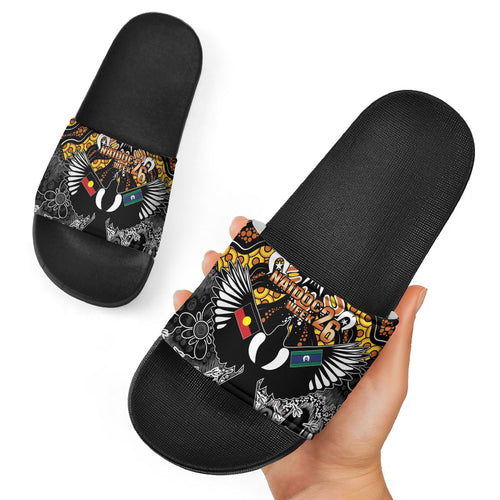 Magpies NAIDOC Week 2026 Slide Sandals Australian Aboriginal Torres Strait Islander Flag
