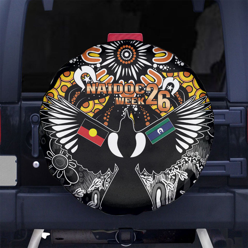 Magpies NAIDOC Week 2026 Spare Tire Cover Australian Aboriginal Torres Strait Islander Flag