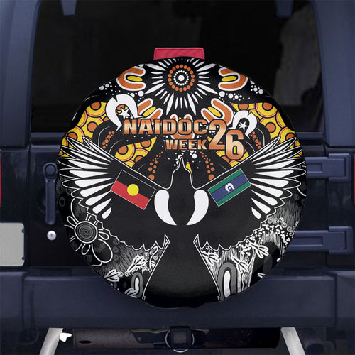 Magpies NAIDOC Week 2026 Spare Tire Cover Australian Aboriginal Torres Strait Islander Flag