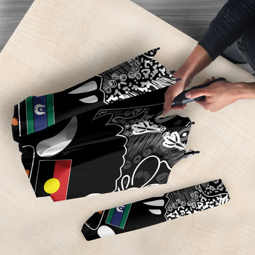 Magpies NAIDOC Week 2026 Umbrella Australian Aboriginal Torres Strait Islander Flag