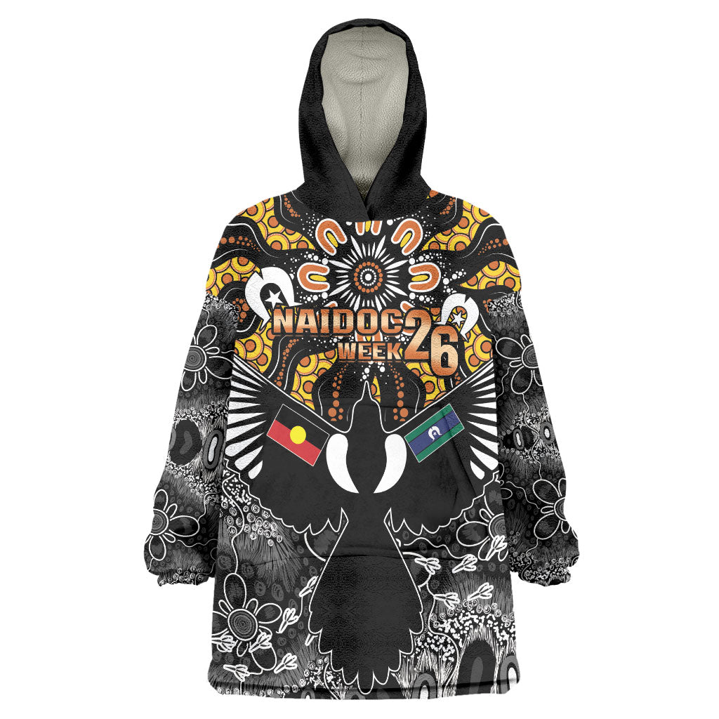Magpies NAIDOC Week 2026 Personalised Wearable Blanket Hoodie Australian Aboriginal Torres Strait Islander Flag