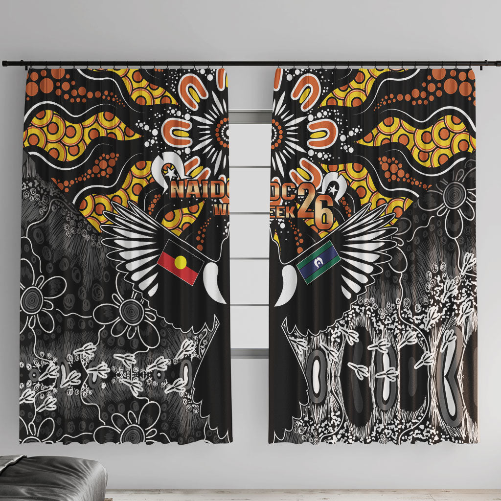 Magpies NAIDOC Week 2026 Window Curtain Australian Aboriginal Torres Strait Islander Flag