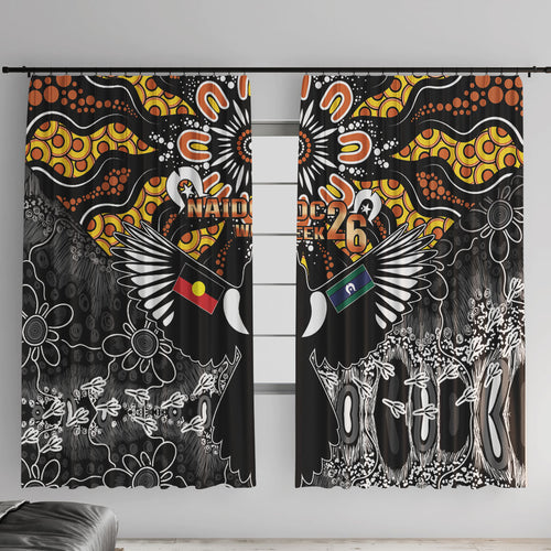 Magpies NAIDOC Week 2026 Window Curtain Australian Aboriginal Torres Strait Islander Flag