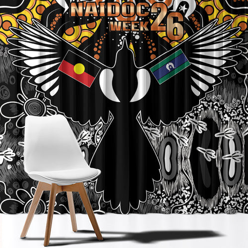 Magpies NAIDOC Week 2026 Window Curtain Australian Aboriginal Torres Strait Islander Flag