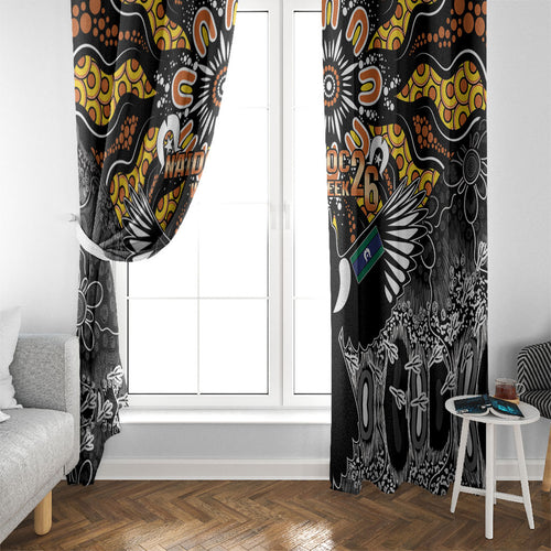 Magpies NAIDOC Week 2026 Window Curtain Australian Aboriginal Torres Strait Islander Flag