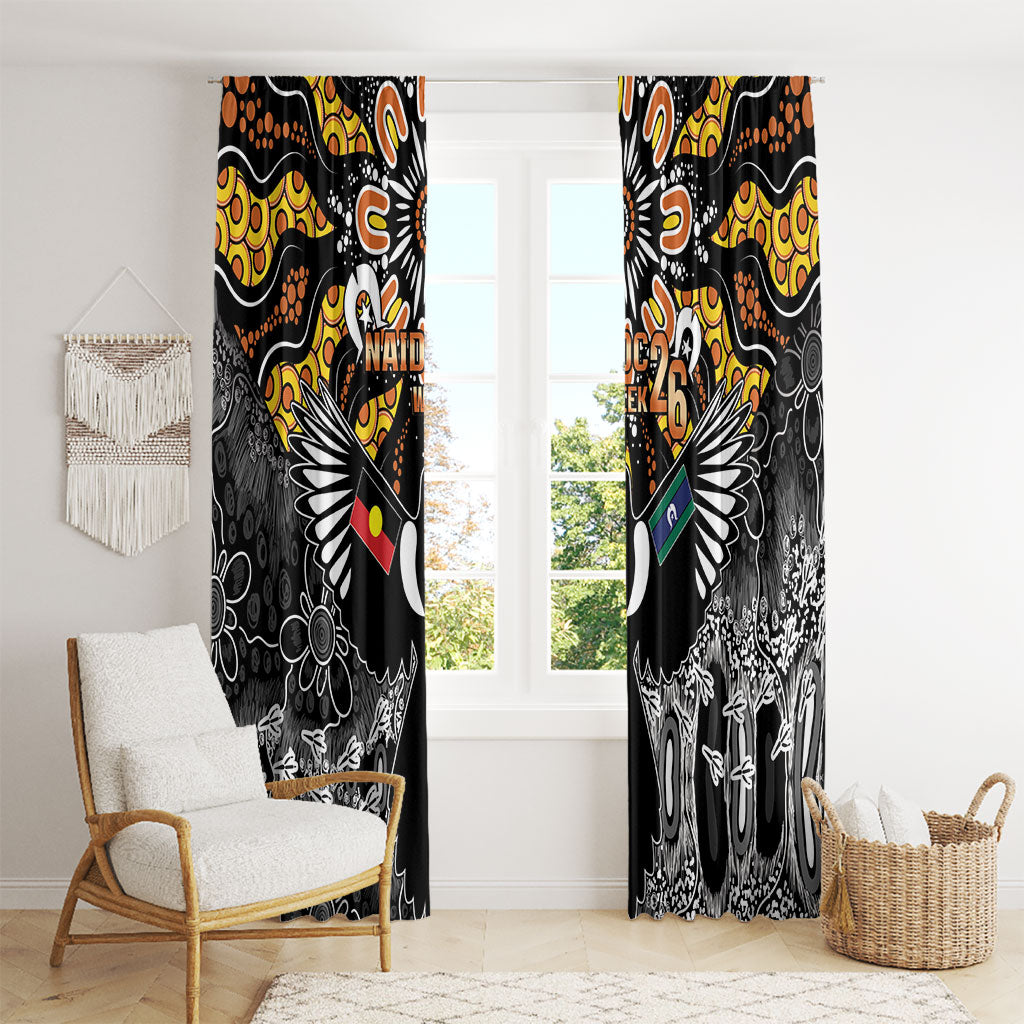 Magpies NAIDOC Week 2026 Window Curtain Australian Aboriginal Torres Strait Islander Flag