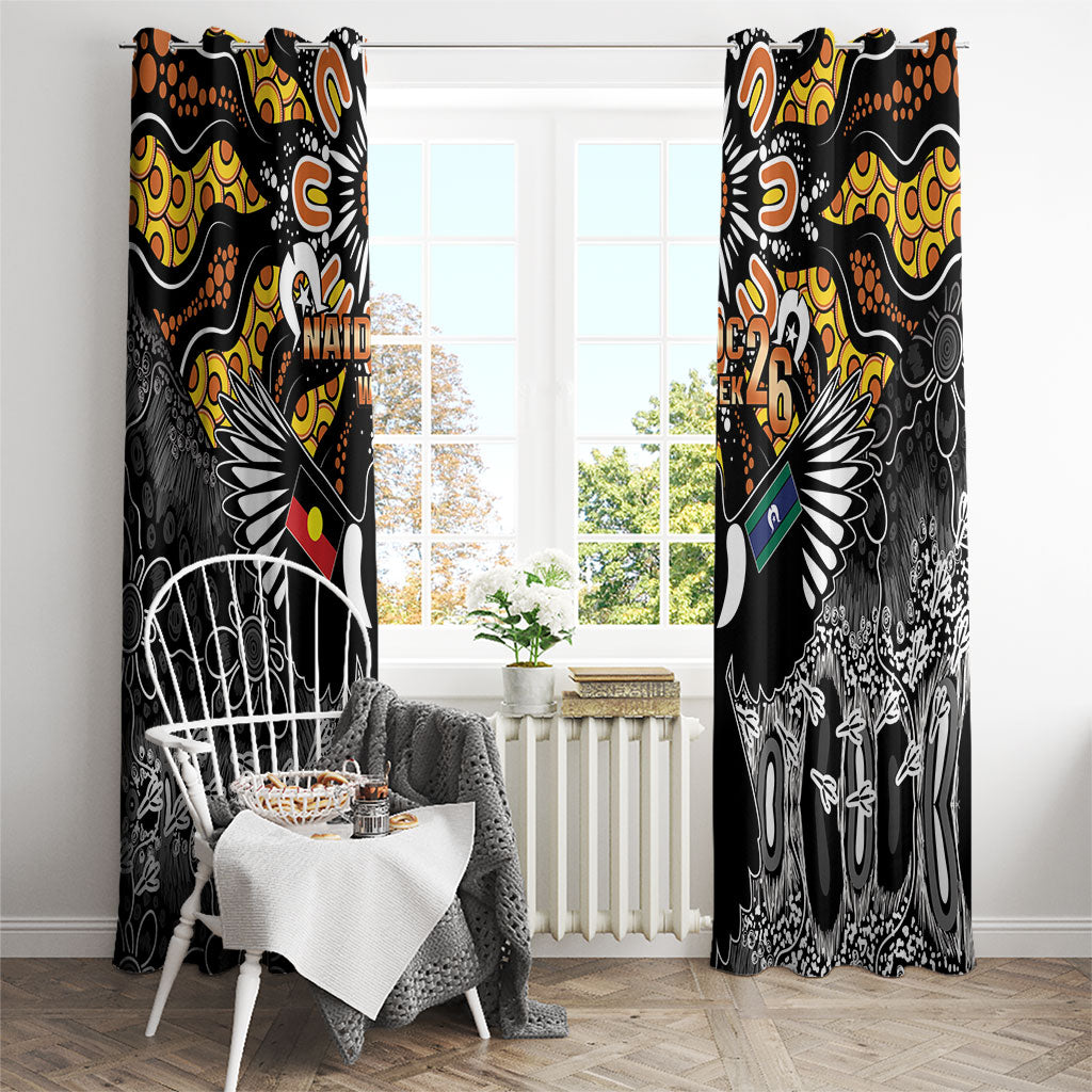 Magpies NAIDOC Week 2026 Window Curtain Australian Aboriginal Torres Strait Islander Flag